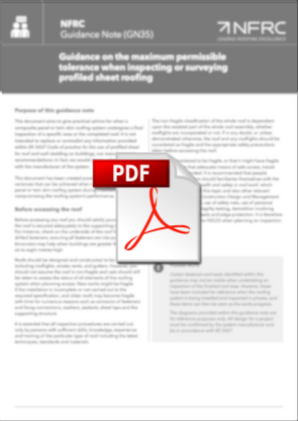 NFRC GN35 Guidance on tolerance when inspecting or surveying profiled sheet roofing (MRK108).pdf.png